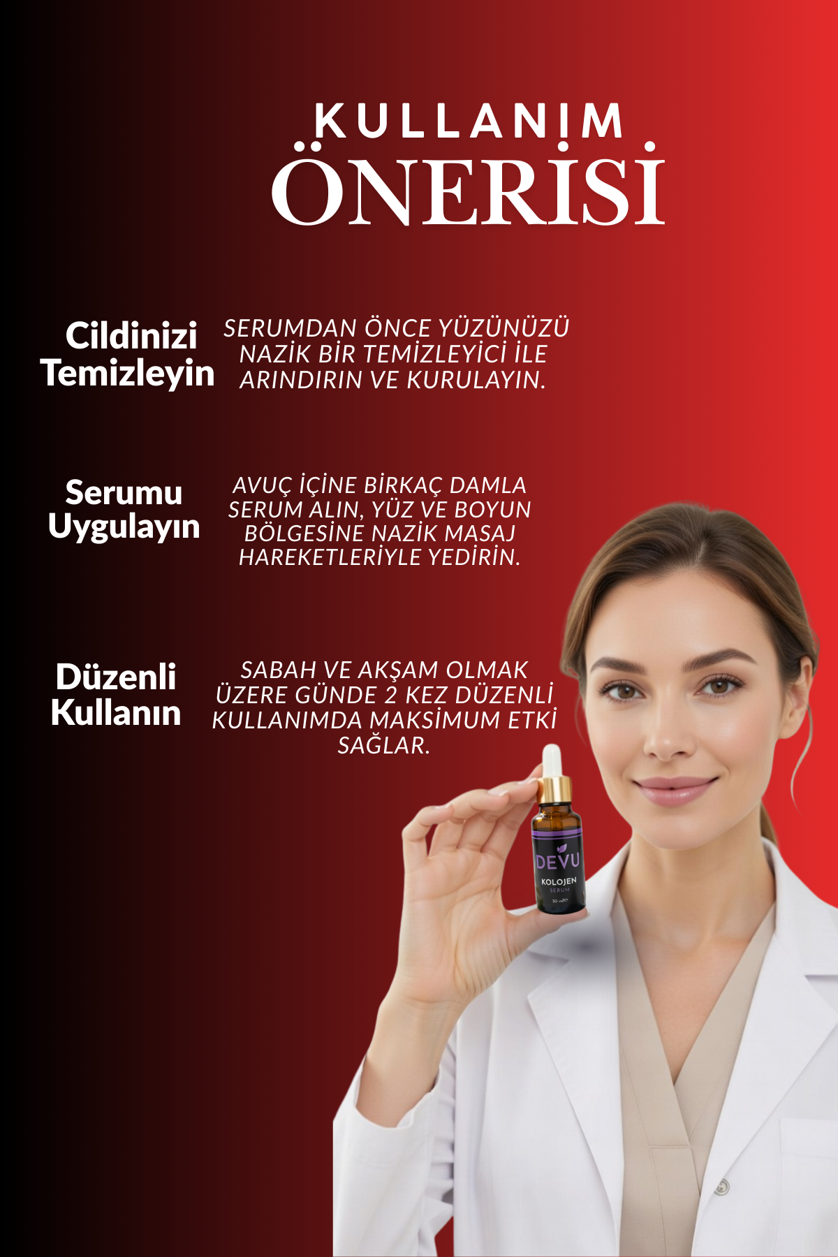 Doğal DeveKuşu Kolejenli Cilt Beyazlatıcı Serum
