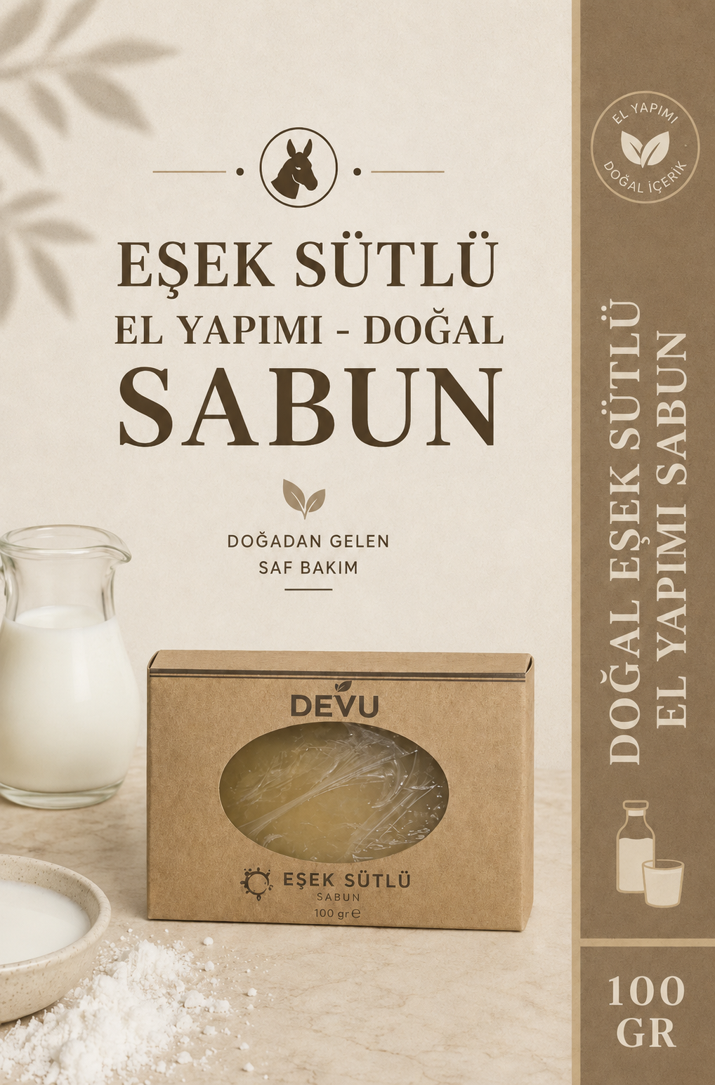 Eşek Sütlü El Yapımı Doğal Sabun