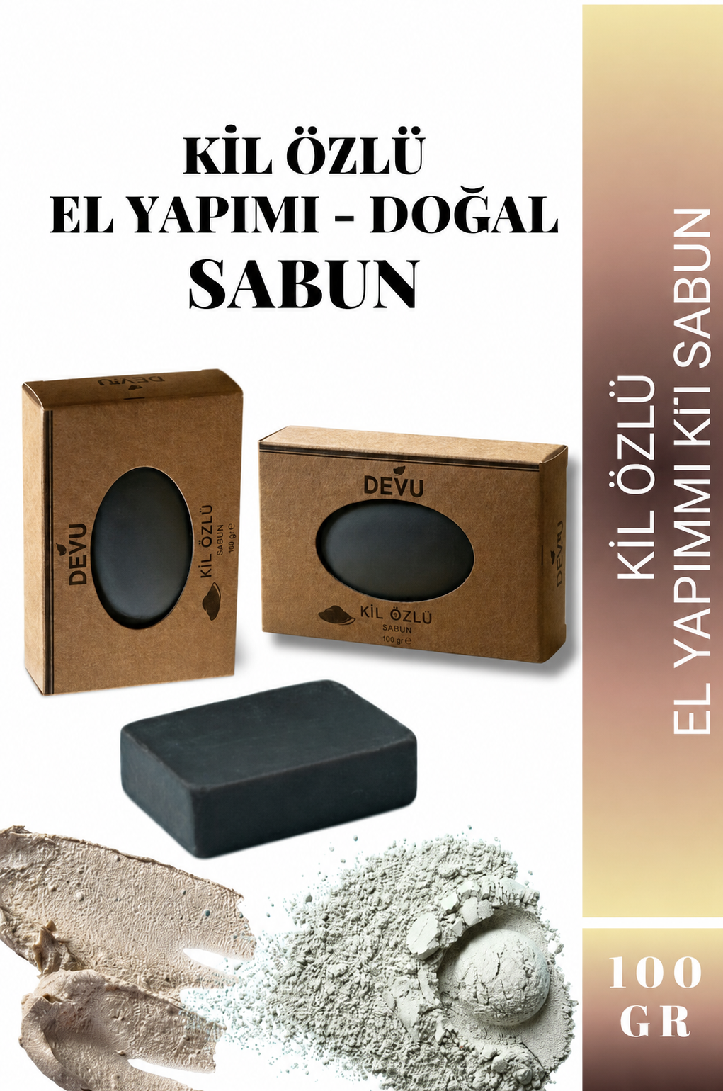 El Yapımı Doğal Sabun Kil Özlü Doğal Sabun