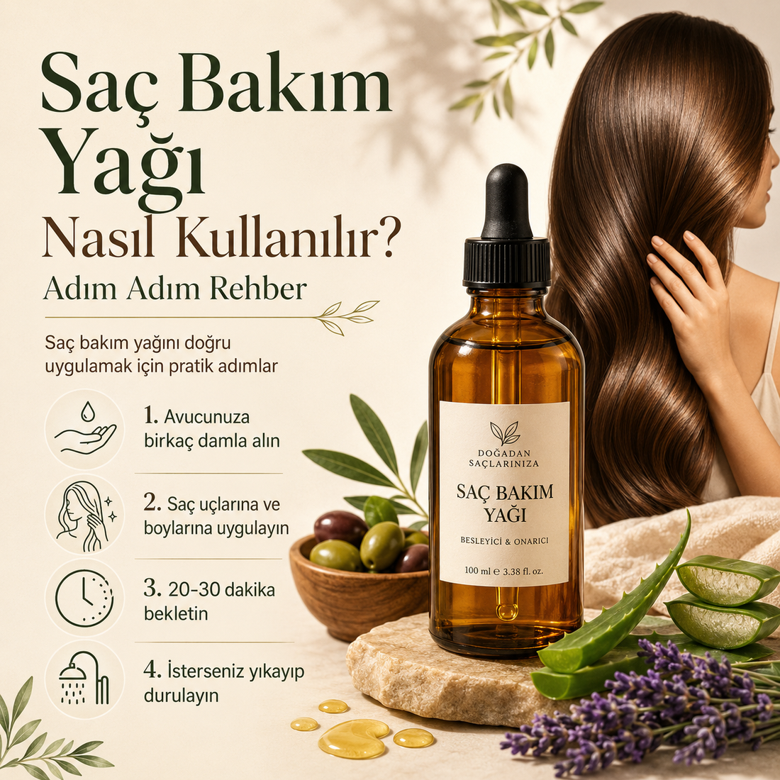 Saç Bakım Yağı Nasıl Kullanılır? Adım Adım Rehber
