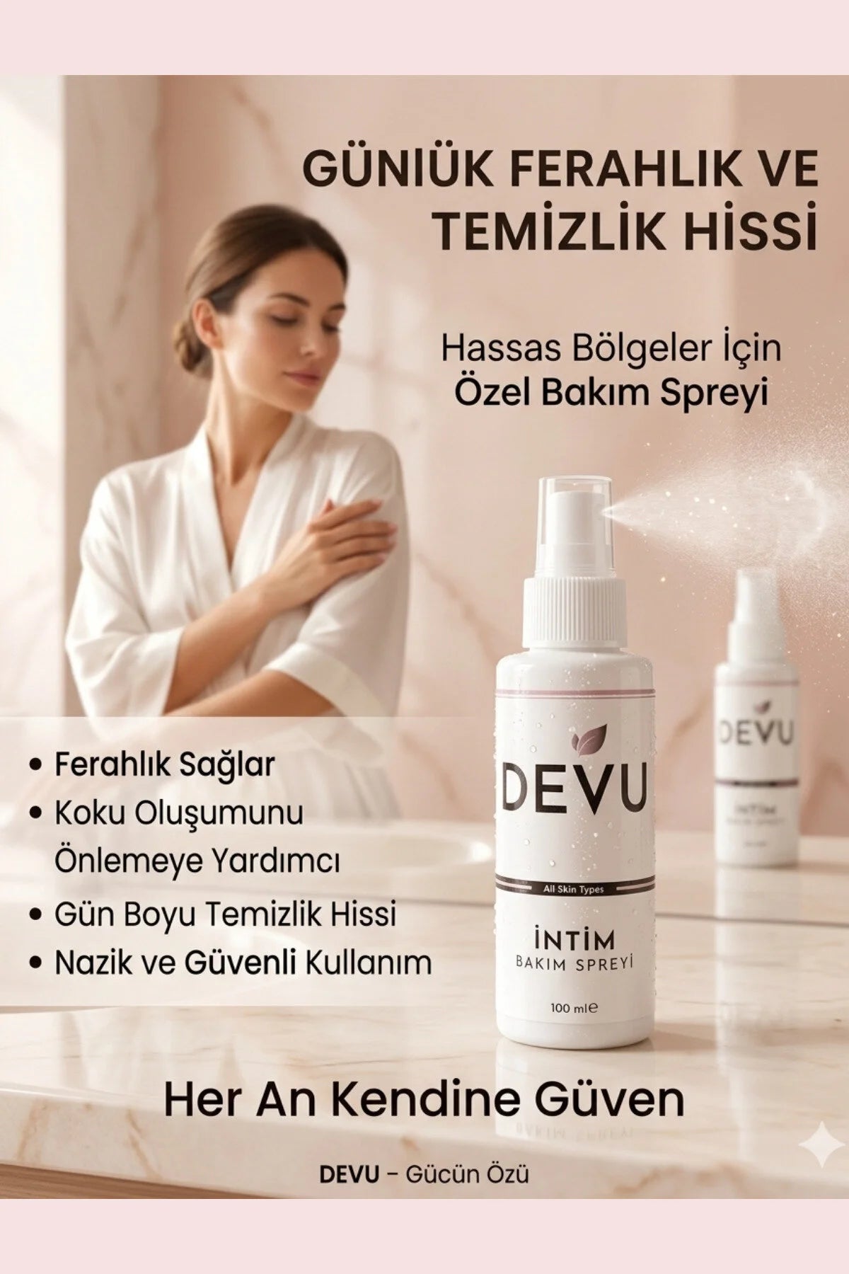 Devu Doğal Vücut Intim Bakım Spreyi
