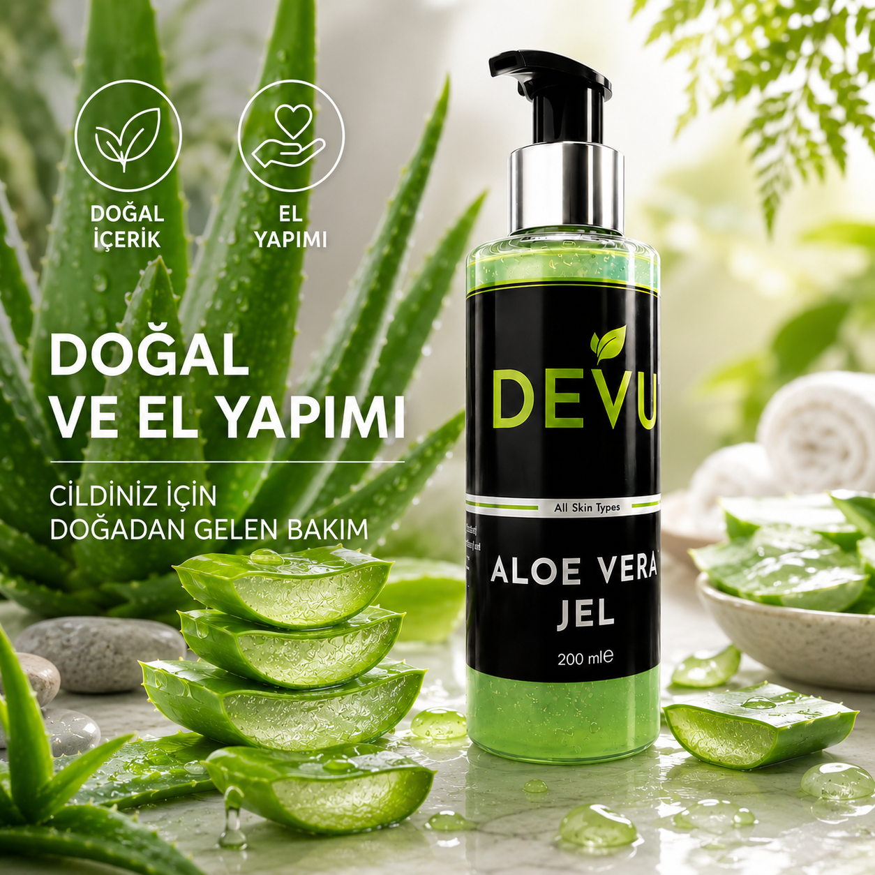 Doğal Aloe Vera Jel 200 ml