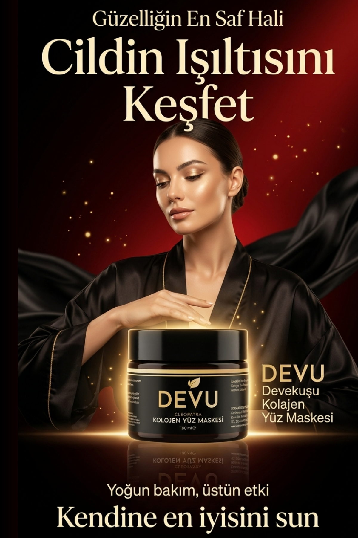 Yaşlanma Karşıtı DeveKuşu Kolajen Yüz Maskesi