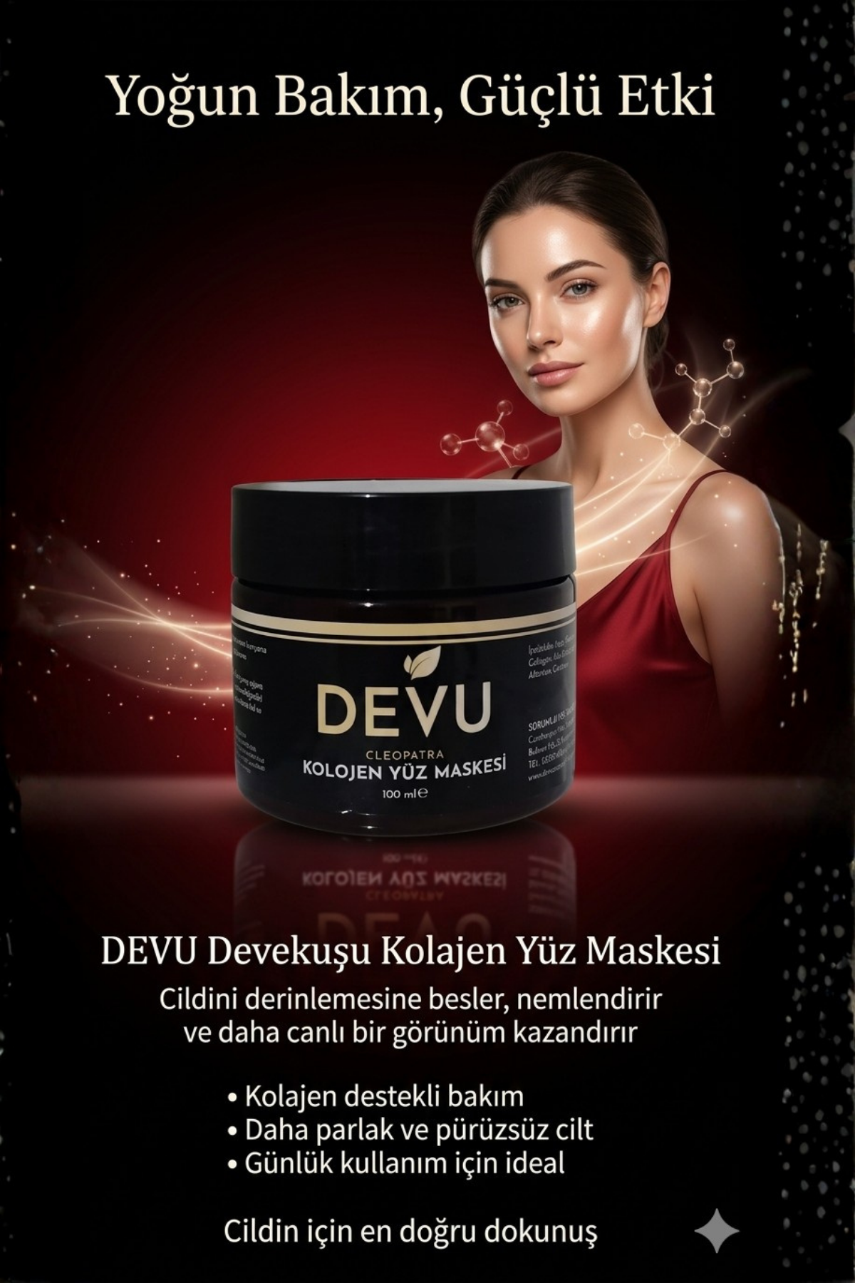 Devu B Yaşlanma Karşıtı DeveKuşu Kolajen Yüz Maskesi – DEVU