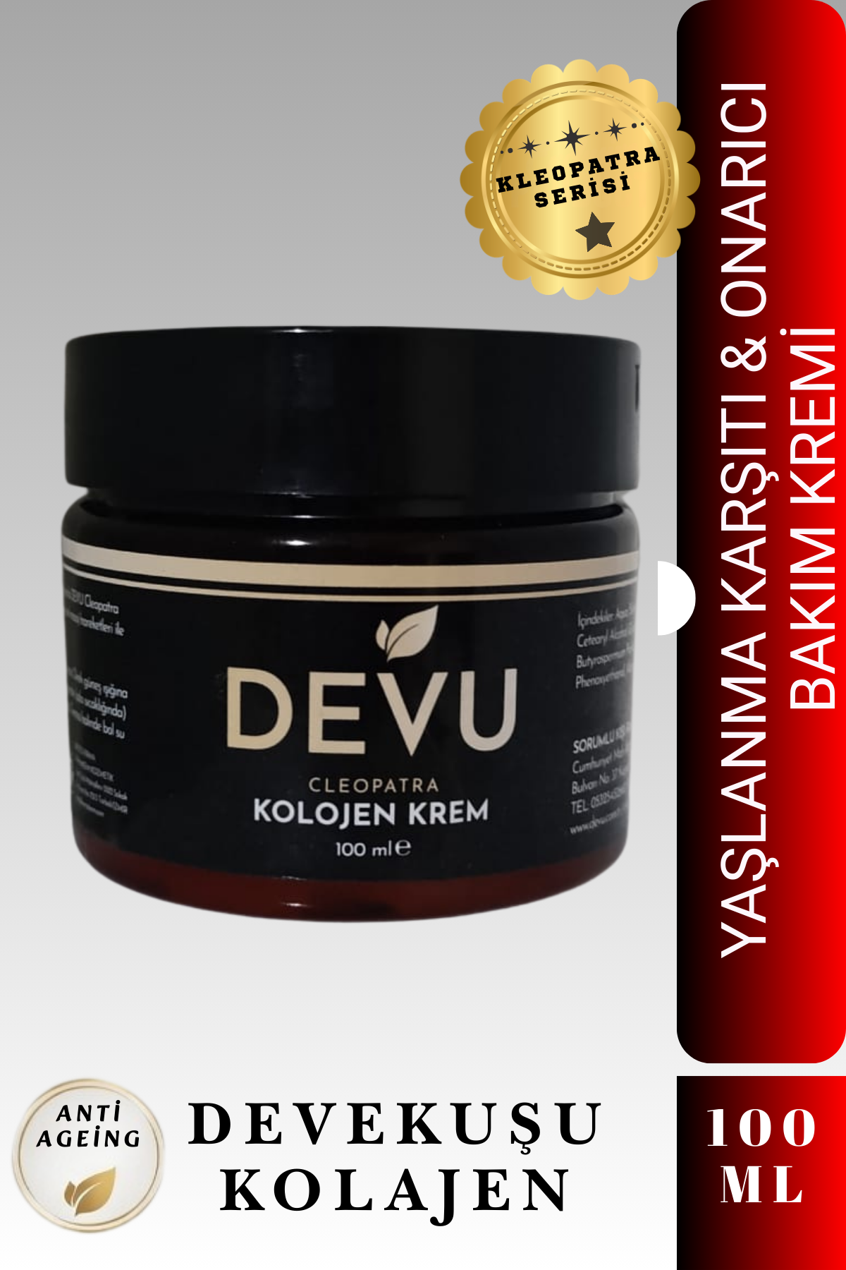 Yaşlanma Karşıtı DeveKuşu Kolajen Kremi