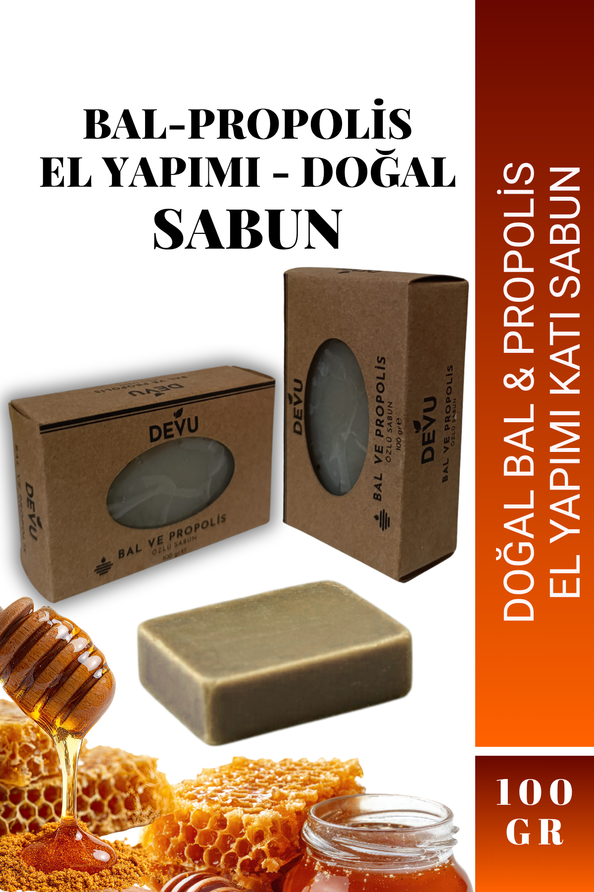 Bal & Propolis Doğal El Yapımı Sabun – DEVU