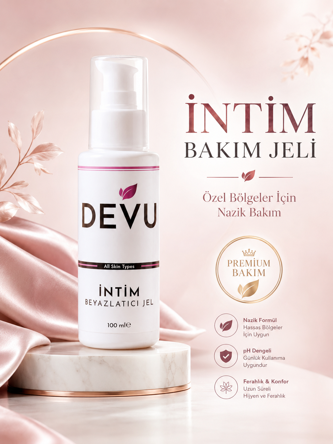 İntim Kolajenli Doğal Cilt Beyazlatıcı Jel
