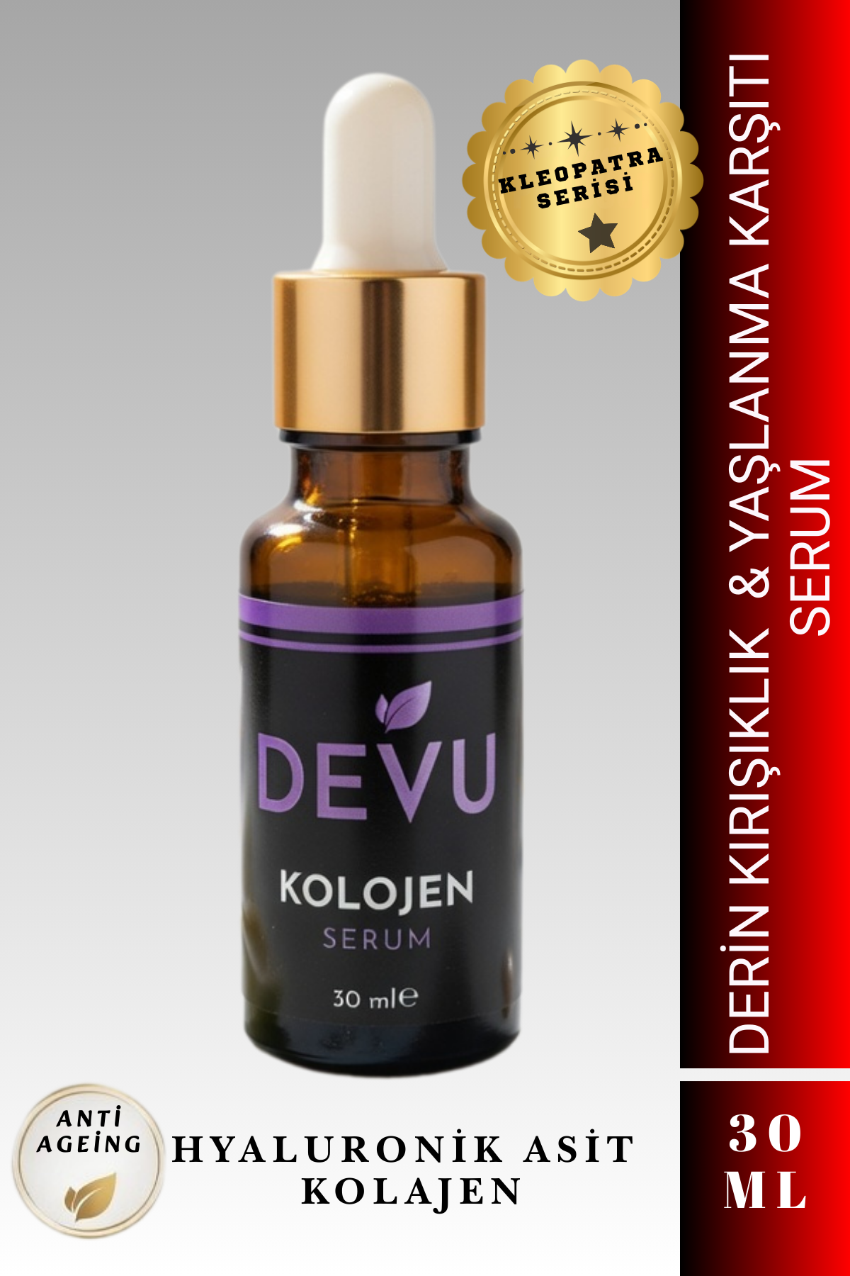 Yaşlanma ve Kırışıklık Karşıtı DeveKuşu Kolajeni Cilt Serumu
