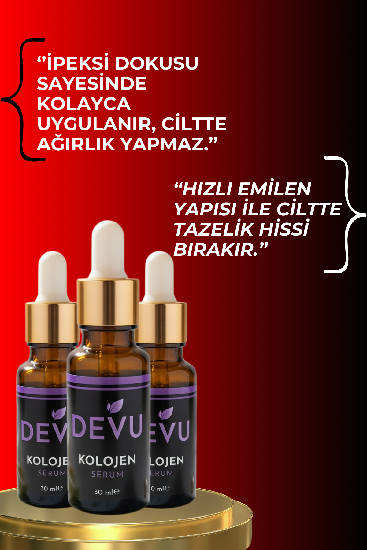 Yaşlanma ve Kırışıklık Karşıtı DeveKuşu Kolajeni Cilt Serumu