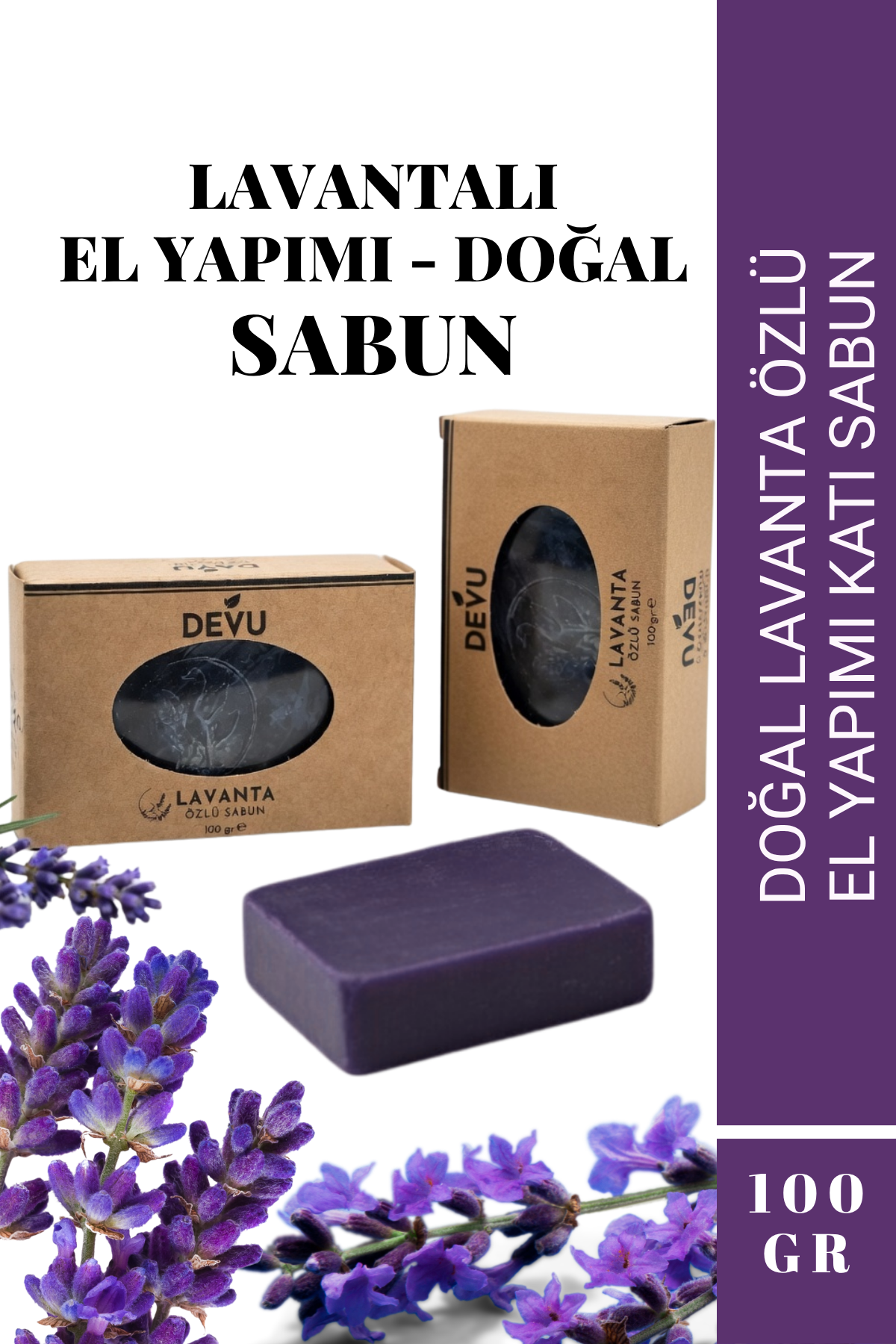 Lavanta Özlü Doğal El Yapımı Sabun