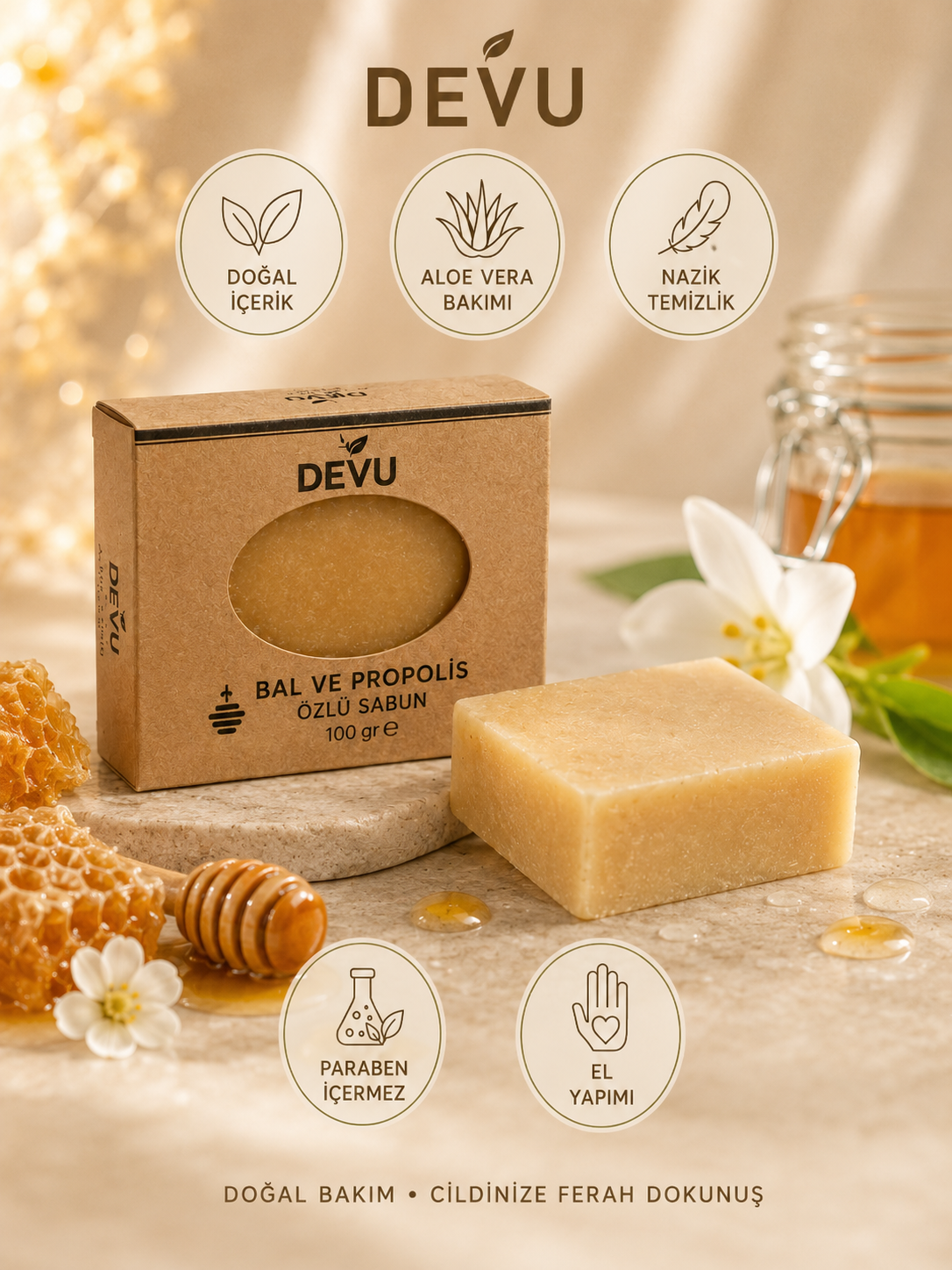 Bal & Propolis Doğal El Yapımı Sabun