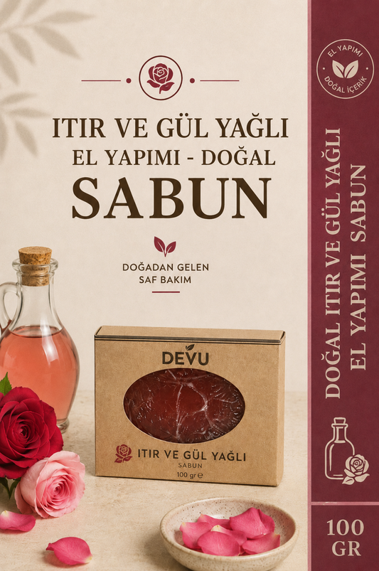 Itır ve Gül Yağlı El Yapımı Doğal Sabun