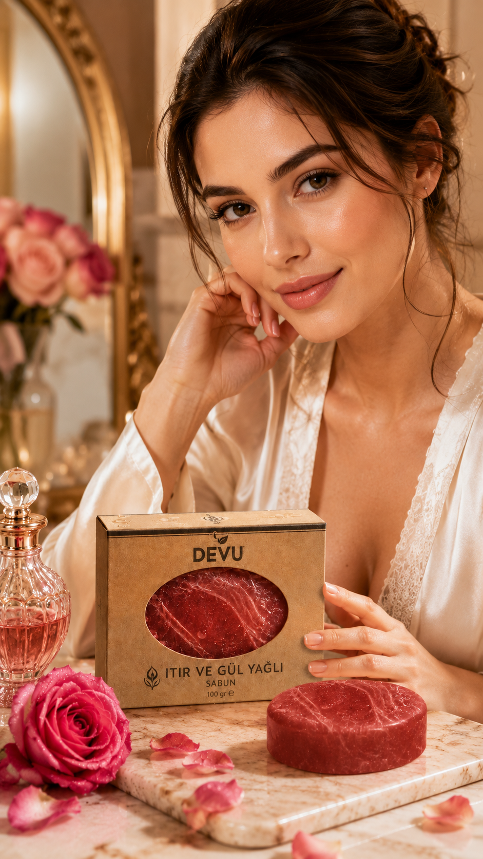 Itır ve Gül Yağlı El Yapımı Doğal Sabun