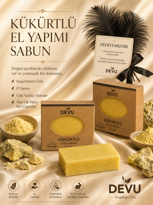 Kükürt Özlü El Yapımı Doğal Sabun