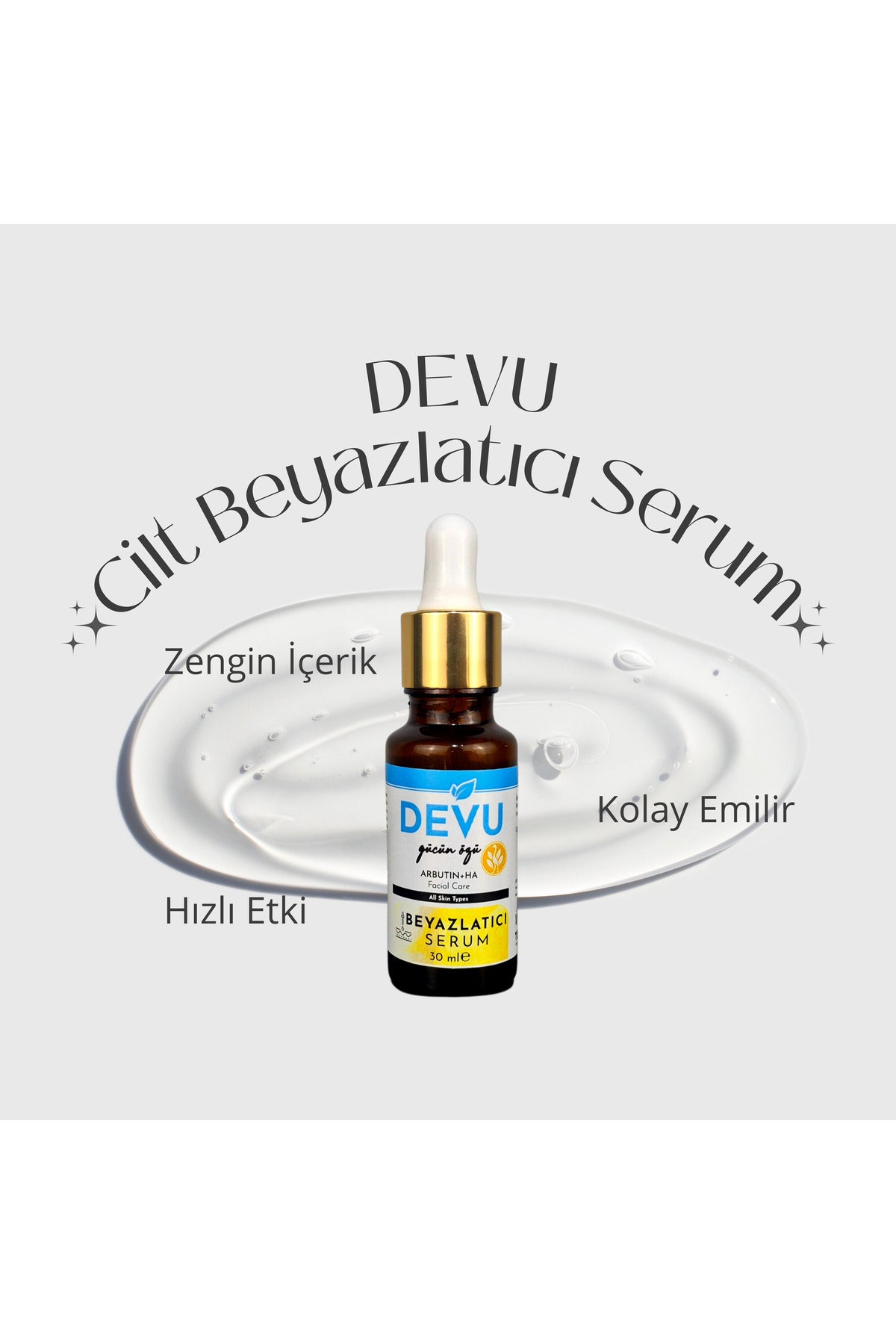 Doğal Deve Kuşu Kolejenli Cilt Beyazlatıcı Serum